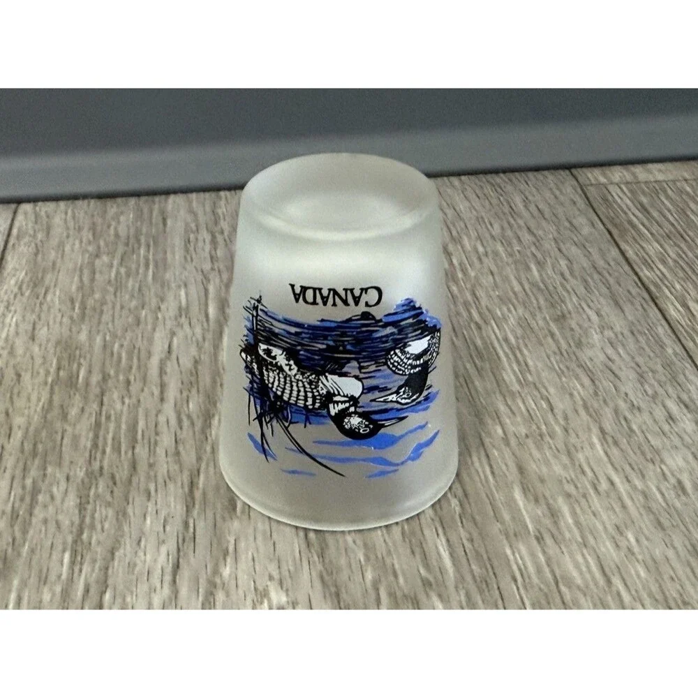 Mississuaga Ontario Canada Frosted Ducks Shot Glass